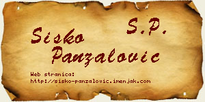 Sisko Panzalović vizit kartica